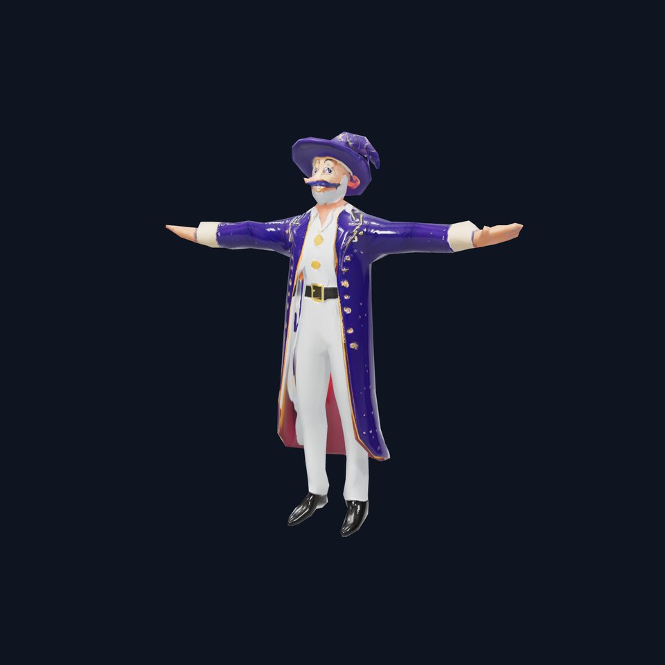 Wizard Character Model Pack with Starry Robe